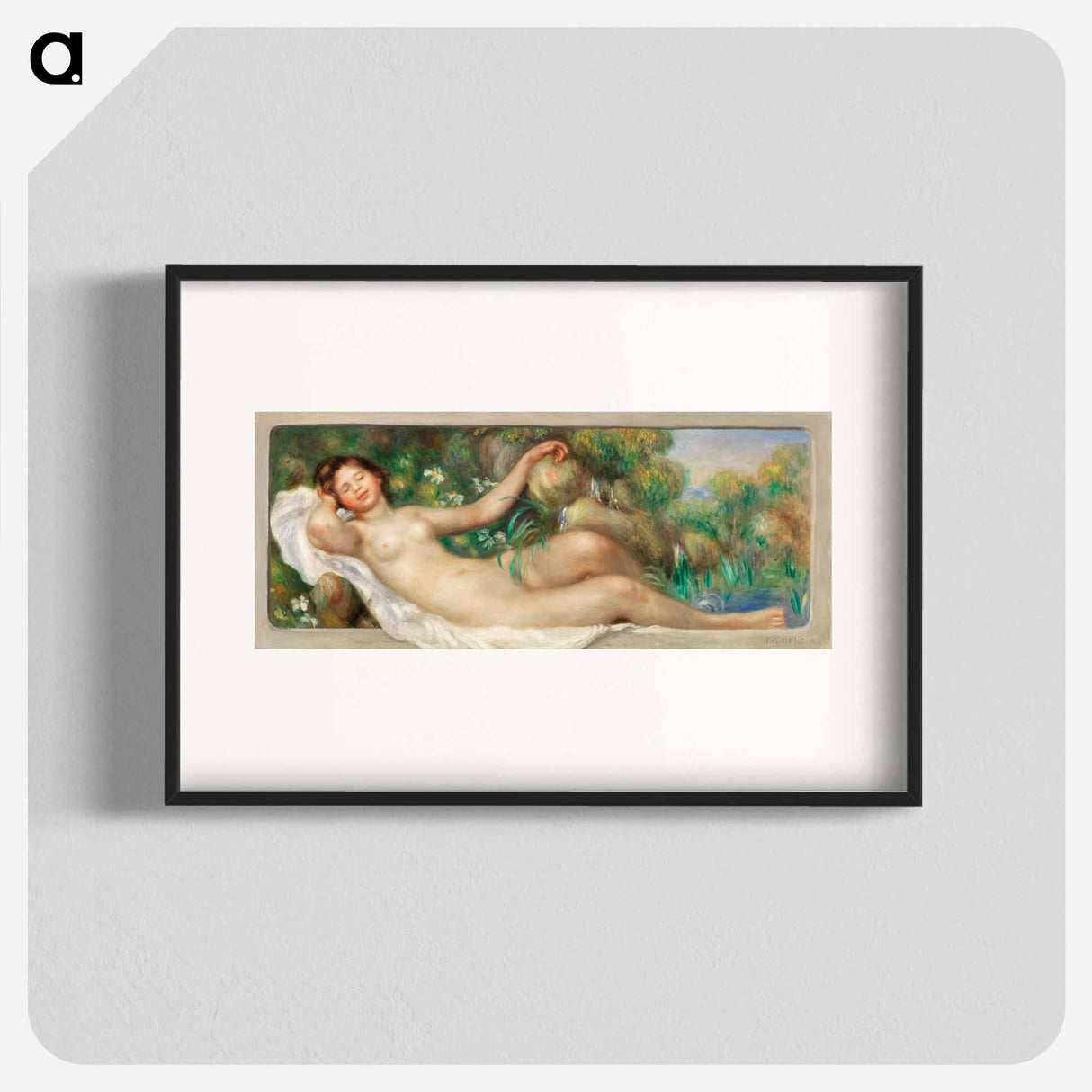 Reclining Nude (La Source) - Pierre-Auguste Renoir Poster.