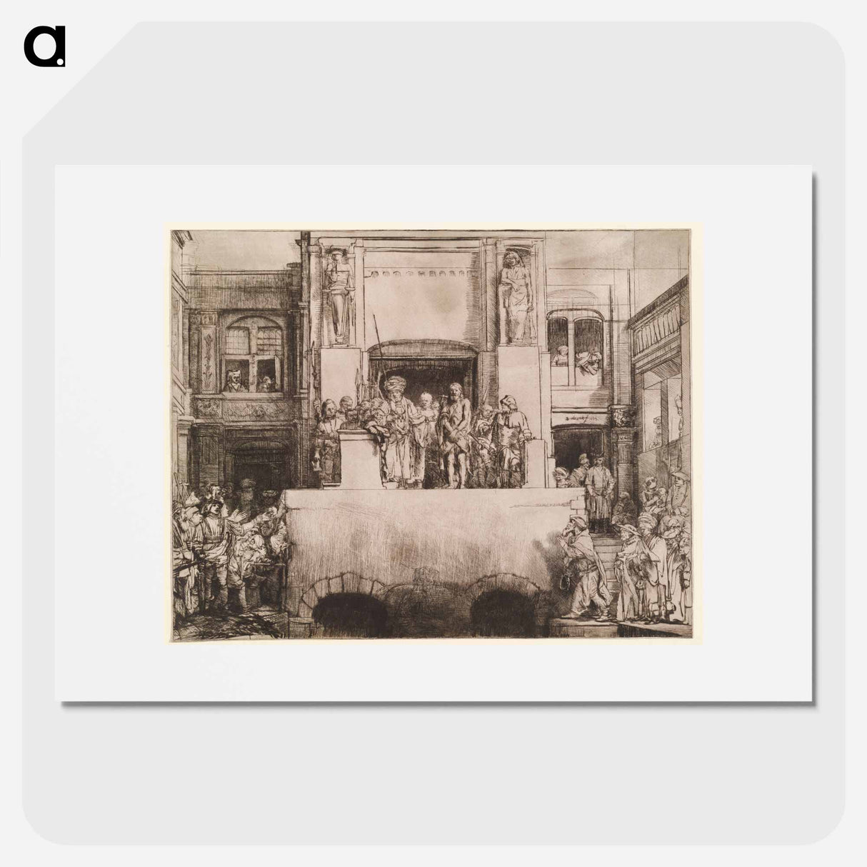 Bound Standing Christ - Rembrandt van Rijn Poster.