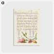 アートポストカード-French Rose and Pistachio from Mira Calligraphiae Monumenta
 - 書道のお手本 Postcard.