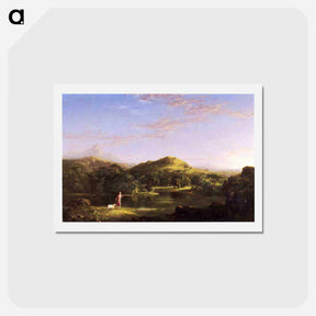 アートポストカード-The Good Shepherd - トーマス コール Postcard.