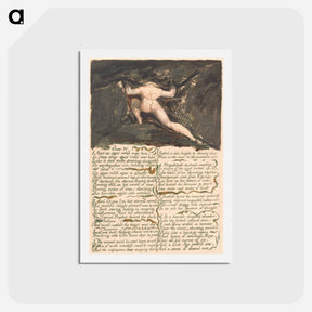 アートポストカード-The First Book of Urizen, Plate 9 - ウィリアム ブレイク Postcard.