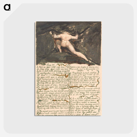 アートポストカード-The First Book of Urizen, Plate 9 - ウィリアム ブレイク Postcard.
