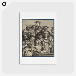 アートポストカード-Scholars at a Lecture - ウィリアム ホガース Postcard.