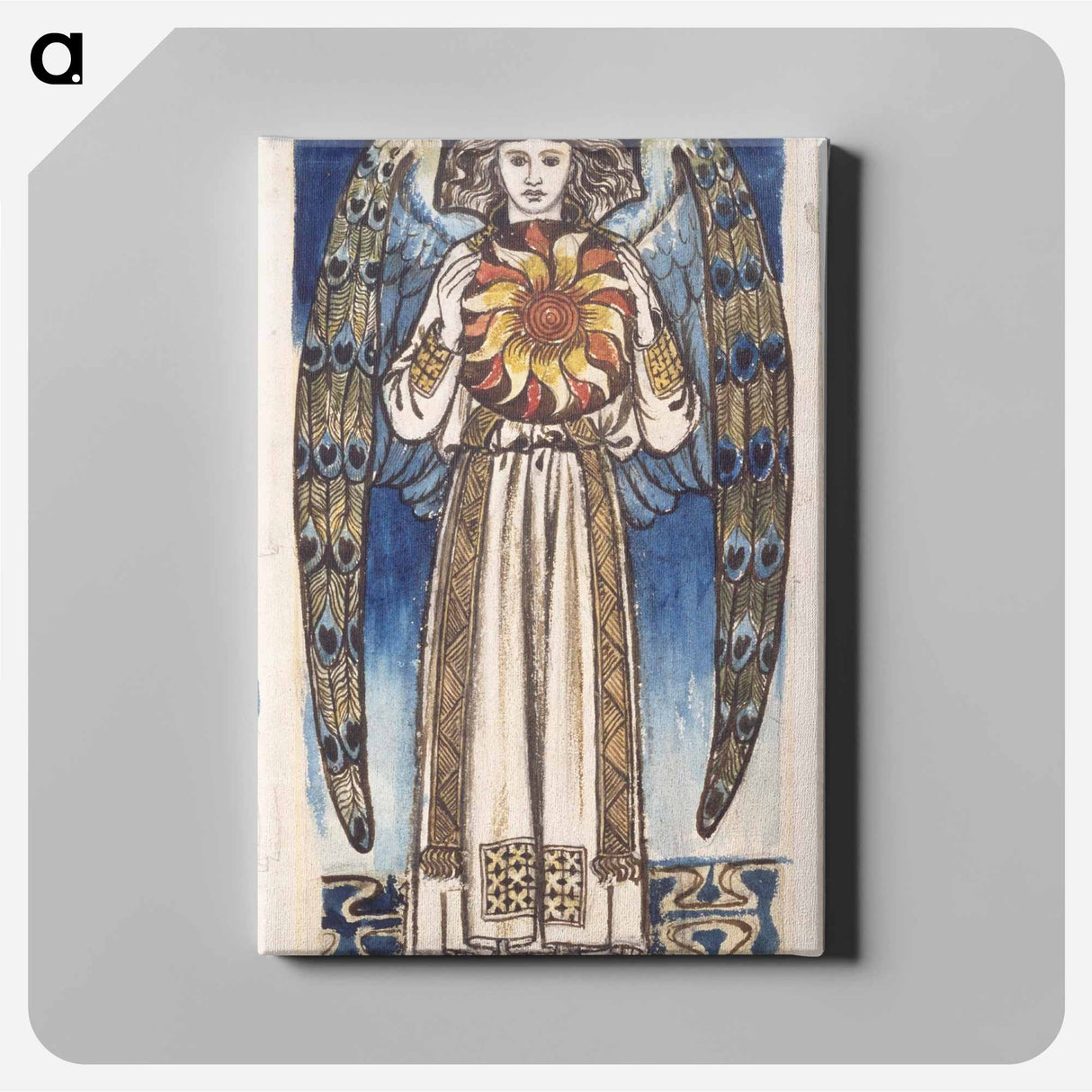 William Morris - Day- Angel Holding a Sun - William Morris Canvas.