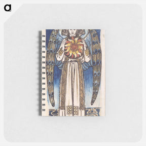 アートメモ帳-William Morris - Day- Angel Holding a Sun - ウィリアム モリス Memo.