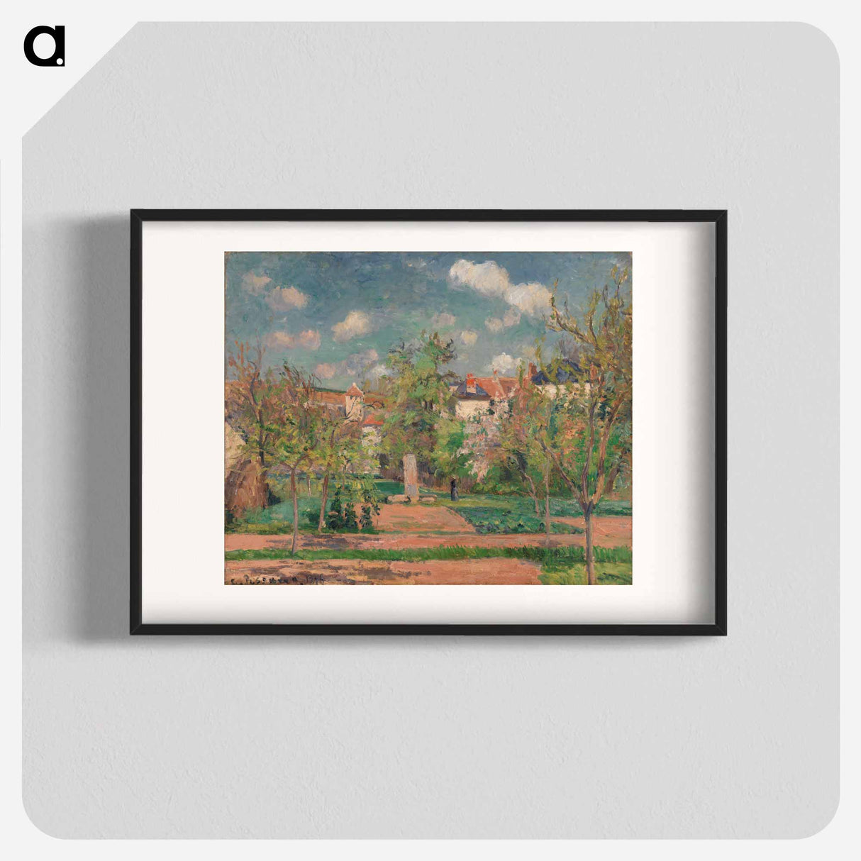 Garden in Full Sunlight - Camille Pissarro Poster.