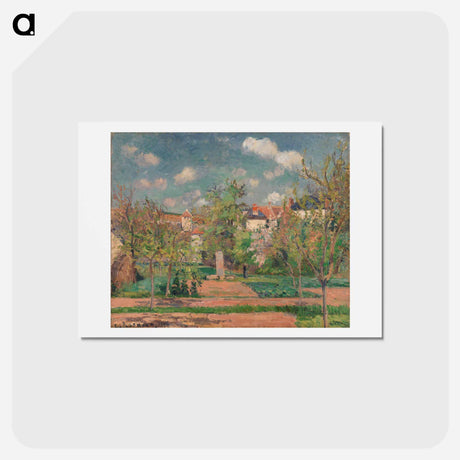 アートポストカード-Garden in Full Sunlight - カミーユ ピサロ Postcard.