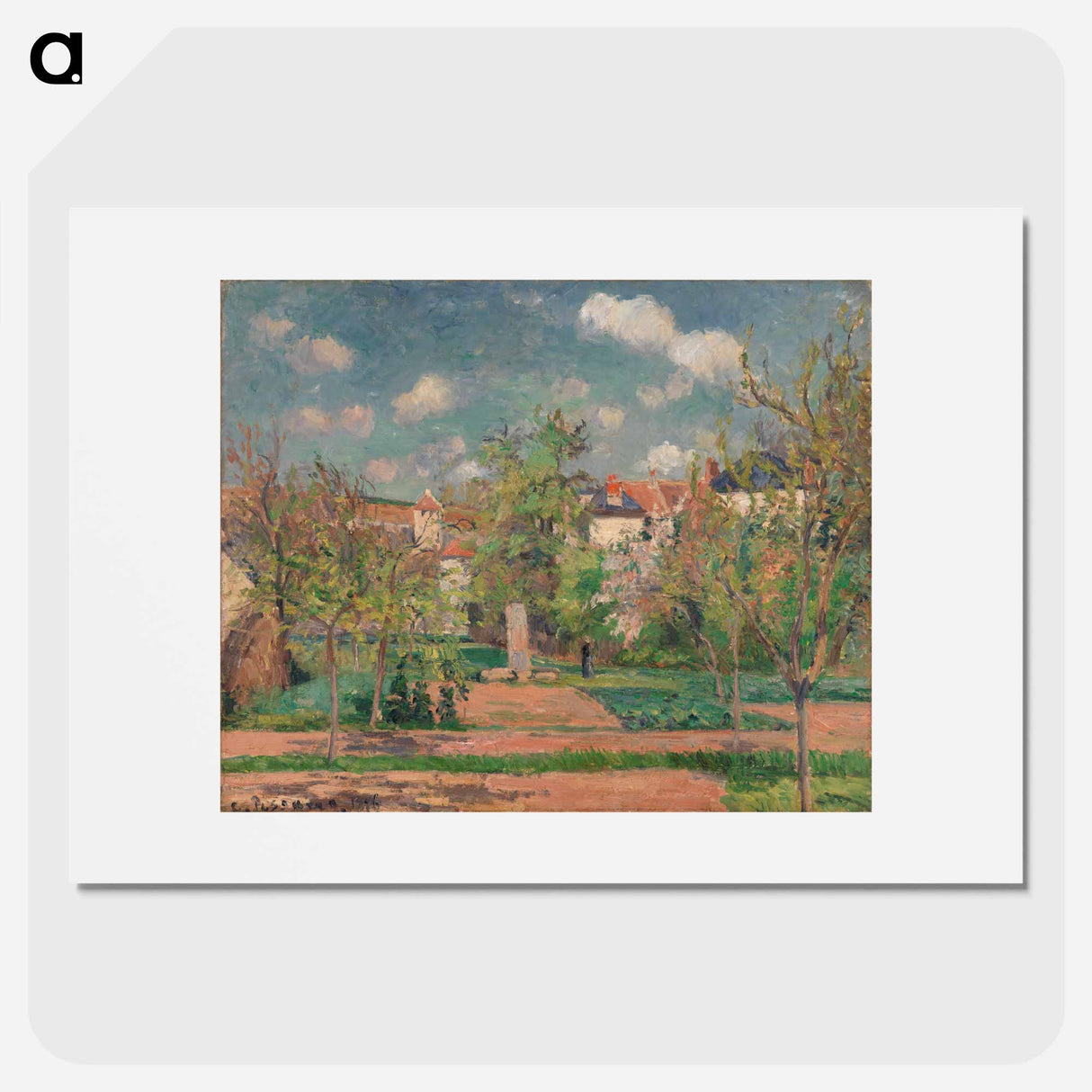 Garden in Full Sunlight - Camille Pissarro Poster.