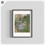 Girl with Dog - Claude Monet Poster.