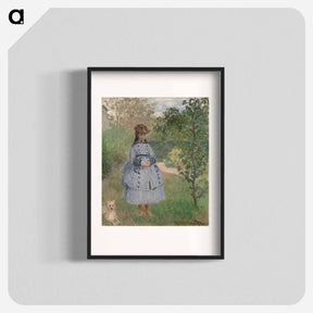 アートポスター-Girl with Dog - クロード モネ Poster.