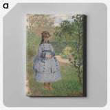 Girl with Dog - Claude Monet Canvas.