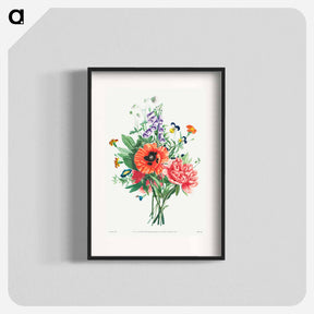 アートポスター-Bouquet of Foxglove, Clematis, Pansy, Peony, Poppy, and Yellow Day Lily
 - クリーブランド美術館 Poster.