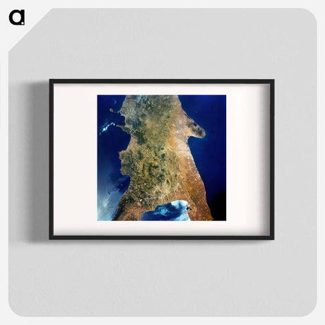 アートポスター-Southern Italy from Space
 - 上空からの地球 Poster.