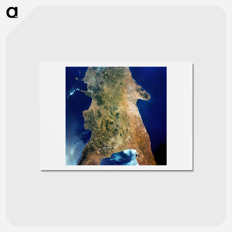 アートポストカード-Southern Italy from Space
 - 上空からの地球 Postcard.