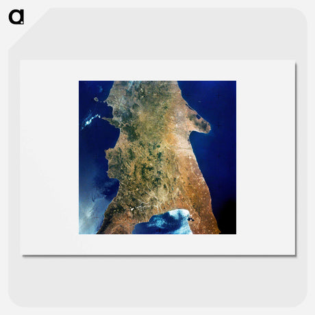 アートポスター-Southern Italy from Space
 - 上空からの地球 Poster.