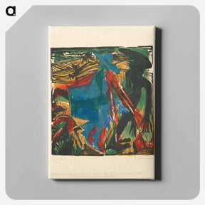 アートパネル-Peter Schlemihl's Wondrous Story: Schlemihl's Encounter with His Shadow - エルンスト ルートヴィヒ キルヒナー Canvas.