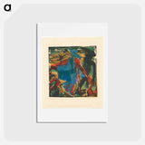 アートポストカード-Peter Schlemihl's Wondrous Story: Schlemihl's Encounter with His Shadow - エルンスト ルートヴィヒ キルヒナー Postcard.