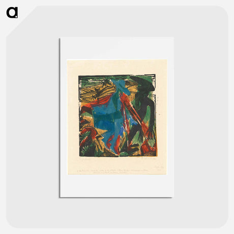 アートポストカード-Peter Schlemihl's Wondrous Story: Schlemihl's Encounter with His Shadow - エルンスト ルートヴィヒ キルヒナー Postcard.