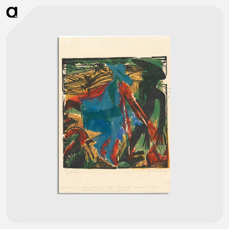 アートポストカード-Peter Schlemihl's Wondrous Story: Schlemihl's Encounter with His Shadow - エルンスト ルートヴィヒ キルヒナー Postcard.