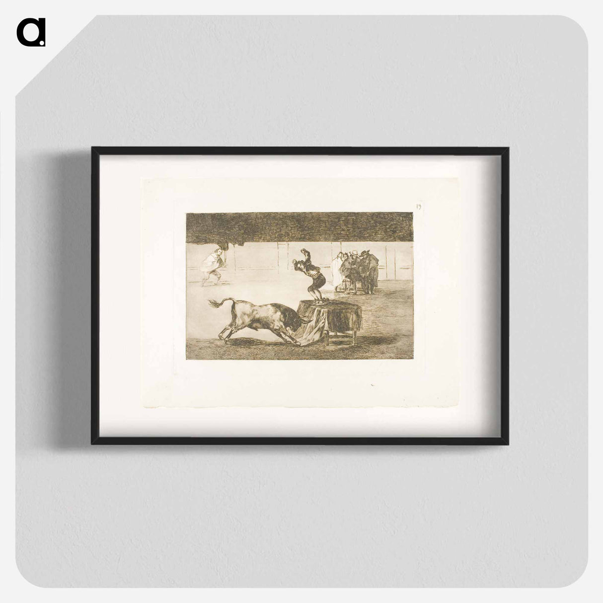 Another madness of his in the same ring - Francisco de Goya Poster.