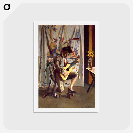 アートポストカード-Guitarist - アンリ マティス Postcard.