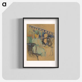 アートポスター-Fashionable People at Les Ambassadeurs (Aux Ambassadeurs: Gens Chic) - アンリ ド トゥールーズ ロートレック Poster.