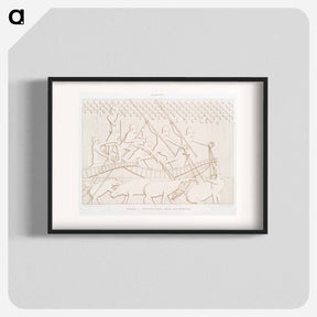 アートポスター-Hippopotamus Hunt in the Marshes
 - エジプト美術史 Poster.