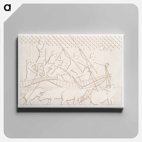 アートパネル-Hippopotamus Hunt in the Marshes
 - エジプト美術史 Canvas.