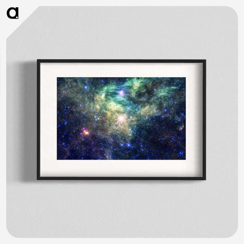 きりん座の星団 - ハッブル画像 Poster.