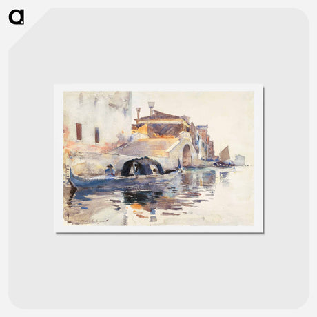 アートポストカード-Ponte Panada, Fondamenta Nuove, Venice - ジョン シンガー サージェント Postcard.