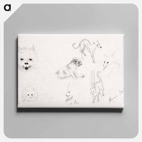 アートパネル-Dogs and cats sketches - ユリー デ フラーハ Canvas.