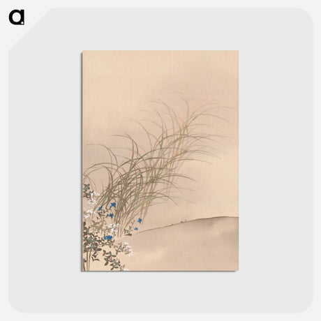 アートポストカード-Pounding Cloth under the Moon - 神坂 雪佳 Postcard.