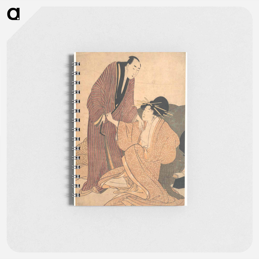 Parting of Lovers: Courtesan and Her Lover - 喜多川 歌麿 Memo.
