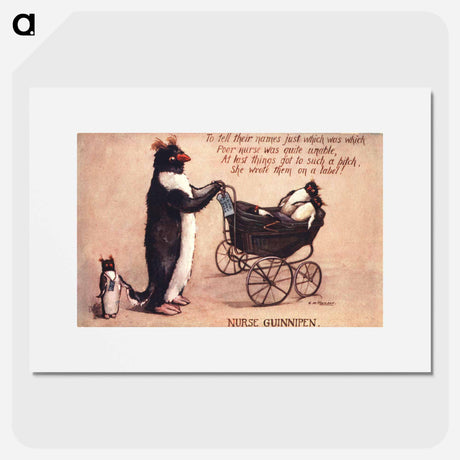 アートポスター-Nurse Guinnipen with Penguin Chicks
 - 国立医学図書館 Poster.