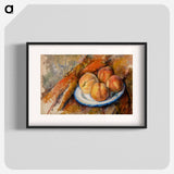 Four Peaches on a Plate - Paul Cezanne Poster.