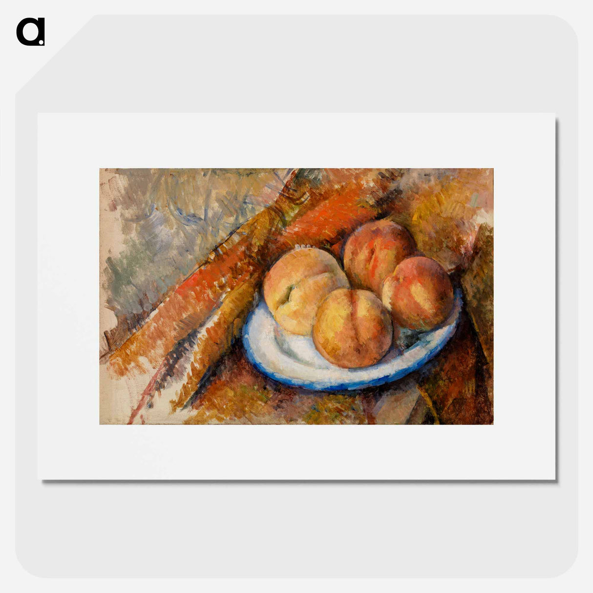 Four Peaches on a Plate - Paul Cezanne Poster.