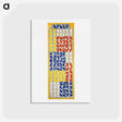 アートポストカード-Design for Stained Glass Composition XIII - テオ ファン ドゥースブルフ Postcard.