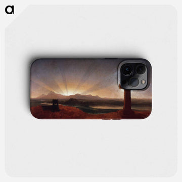 Cross at Sunset - トーマス コール Phone Case.