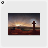 Cross at Sunset - トーマス コール Postcard.
