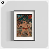 Sekigahara: Hanaregoma Chōkichi and Nuregami Chōgorō - 歌川 国芳 Poster.