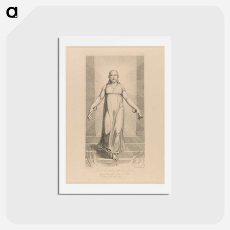 アートポストカード-Christ Descending into the Grave - ウィリアム ブレイク Postcard.