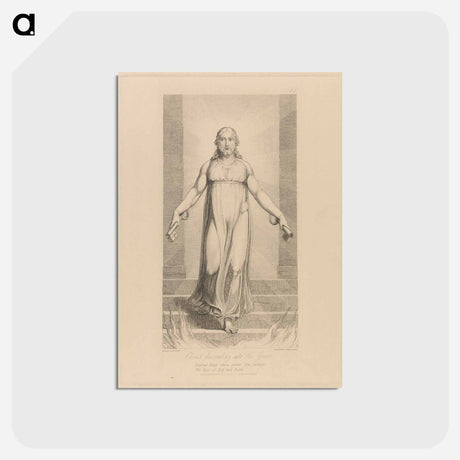アートポストカード-Christ Descending into the Grave - ウィリアム ブレイク Postcard.