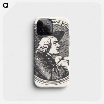 Self portrait (from the Gate of Calais) - ウィリアム ホガース Phone Case.