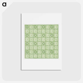 アートポストカード-William Morris's Diaper pattern - ウィリアム モリス Postcard.