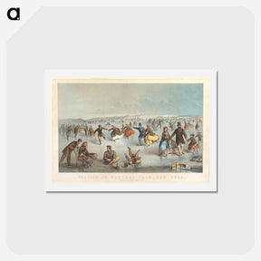 アートポストカード-Skating in Central Park, New York - ウィンスロー ホーマー Postcard.