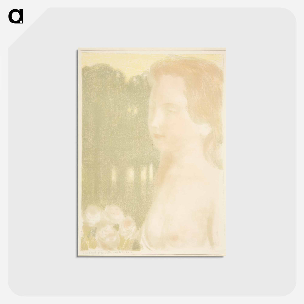 アートポストカード-She was more beautiful than dreams (Elle etait plus belle que les reves)
 - イェール大学アートギャラリー Postcard.