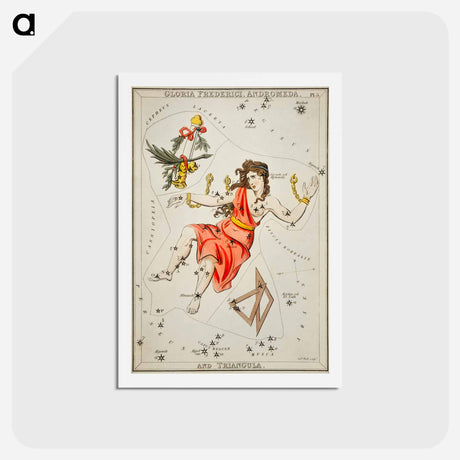 アートポストカード-Gloria Frederici, Andromeda - アンティーク地図 Postcard.