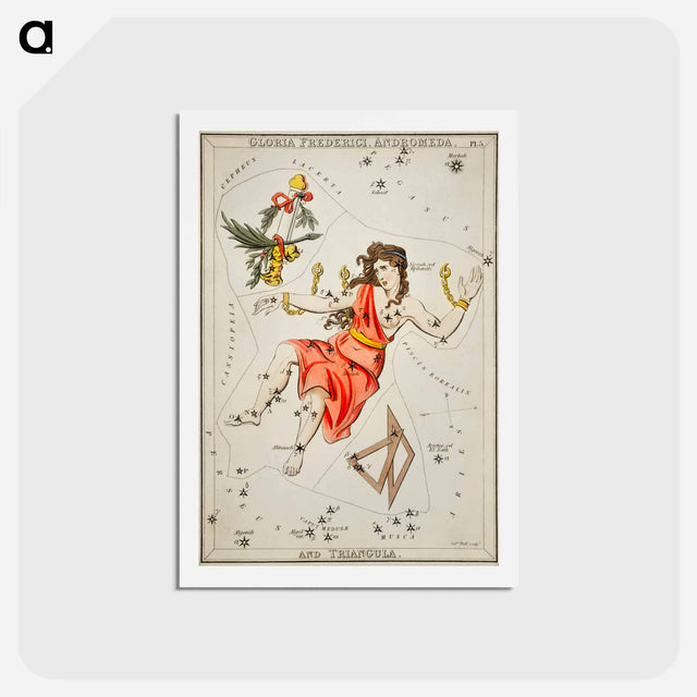 アートポストカード-Gloria Frederici, Andromeda - アンティーク地図 Postcard.