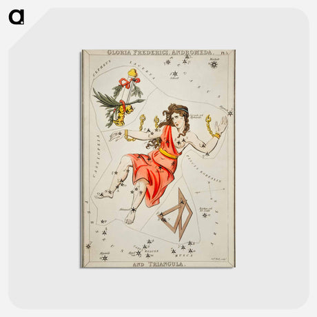 アートポストカード-Gloria Frederici, Andromeda - アンティーク地図 Postcard.
