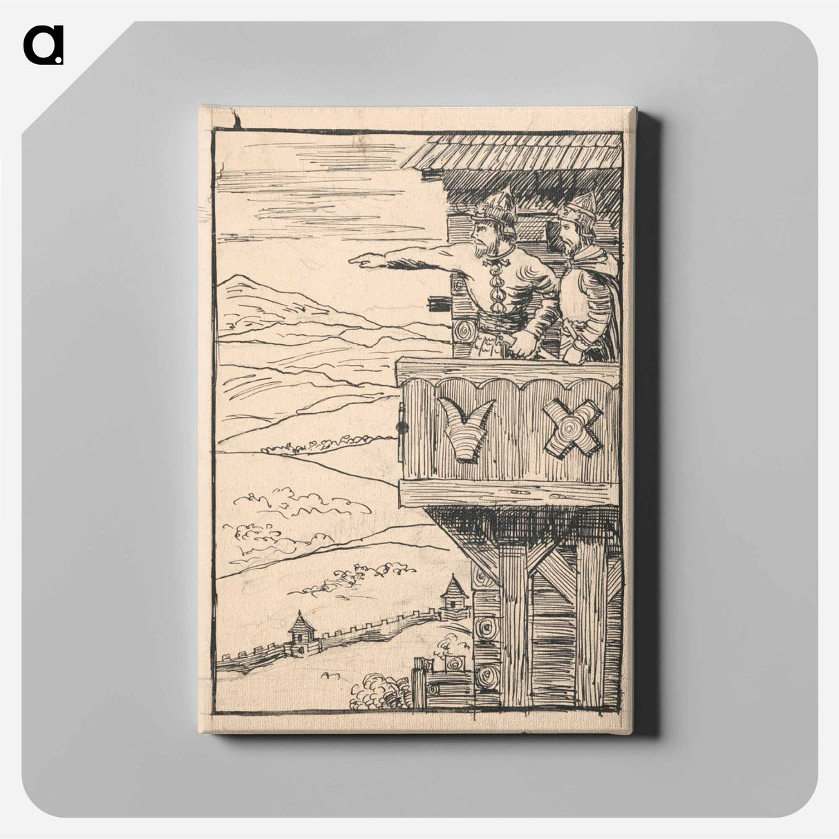 Illustration to the fairy tale - アーノルド ピーター ワイズ クビンチャン Canvas.